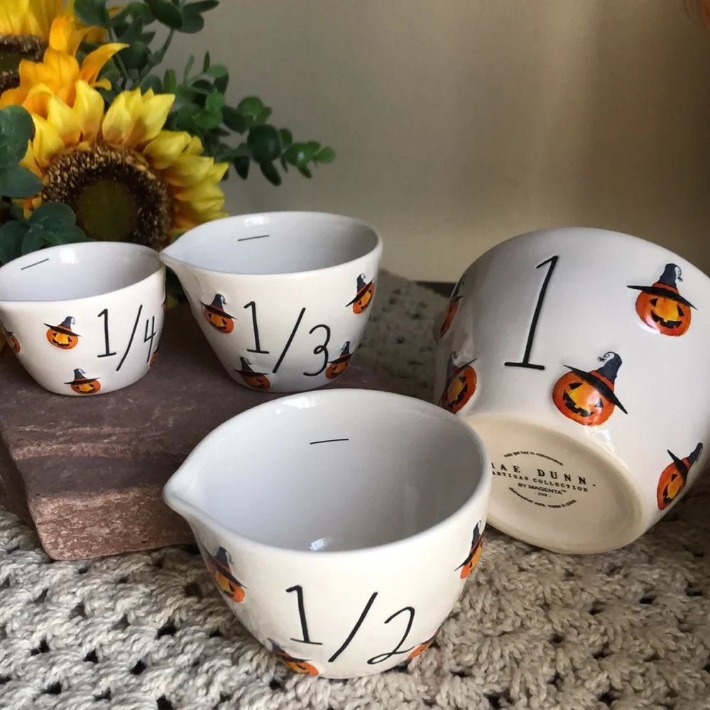 Rae Dunn Halloween Jack O Lantern Measuring Cups
